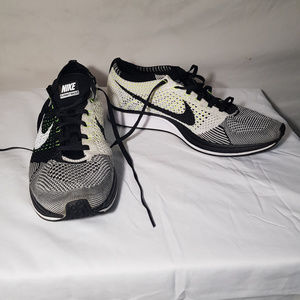 Nike Flyknit Racer Black White Volt Size 10